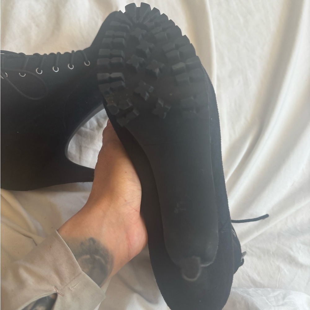Guess Black Lace-Up Ankle stiletto Boots - Picture 4 of 5